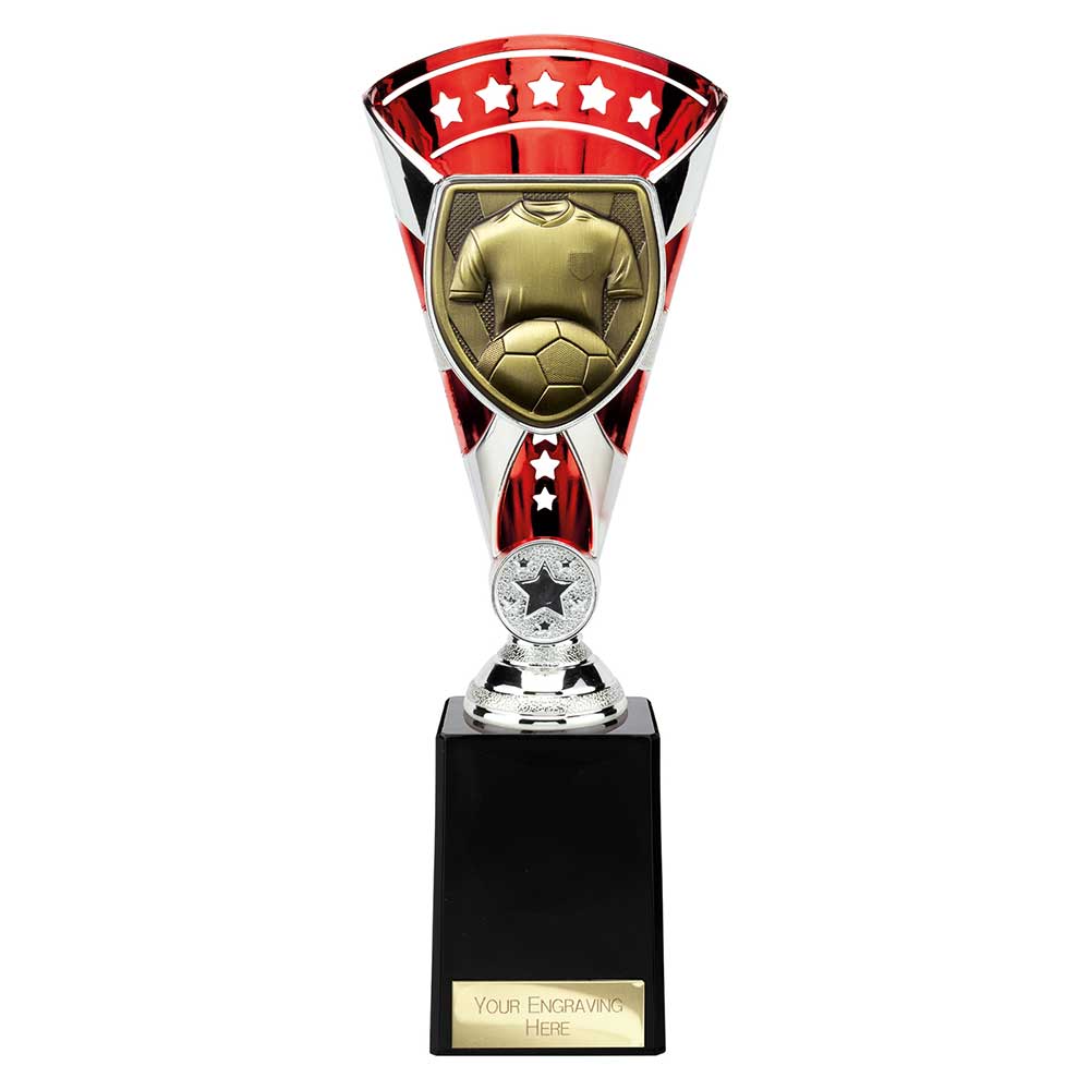 Cobra Star Trophy Cup Football Shirt and Ball Red and Silver 4 Cobra Star Trophy Cup Football Shirt and Ball Red and Silver - Image 4
