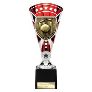 Cobra Star Trophy Cup Cricket Red and Silver