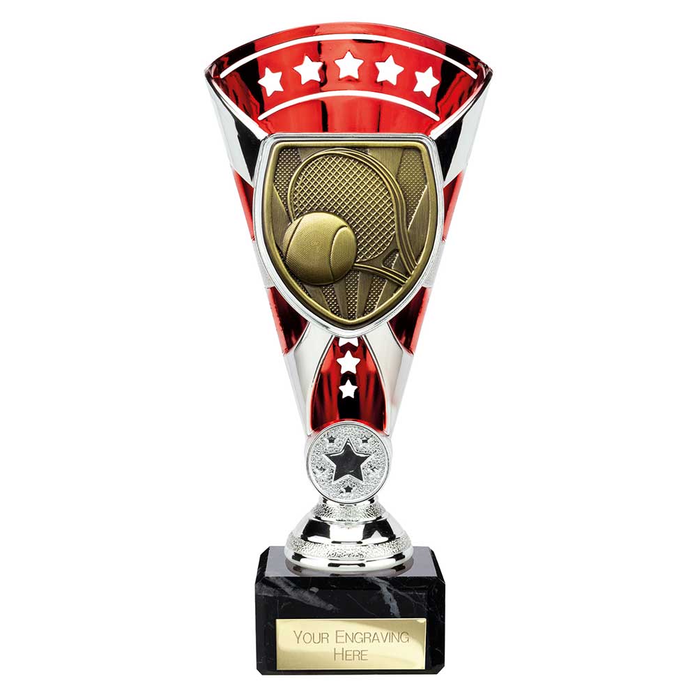 Cobra Star Trophy Cup Tennis Red and Silver 2 Cobra Star Trophy Cup Tennis Red and Silver - Image 2