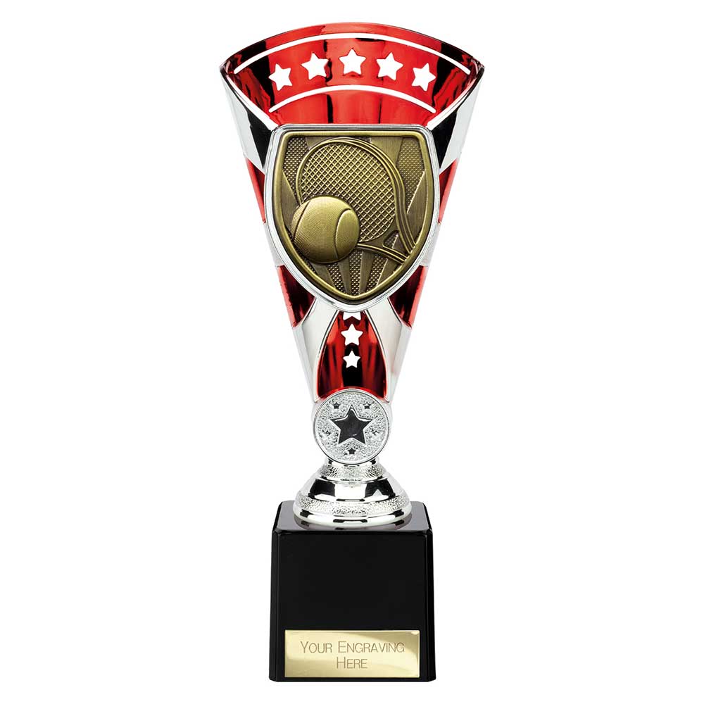 Cobra Star Trophy Cup Tennis Red and Silver 1 Cobra Star Trophy Cup Tennis Red and Silver