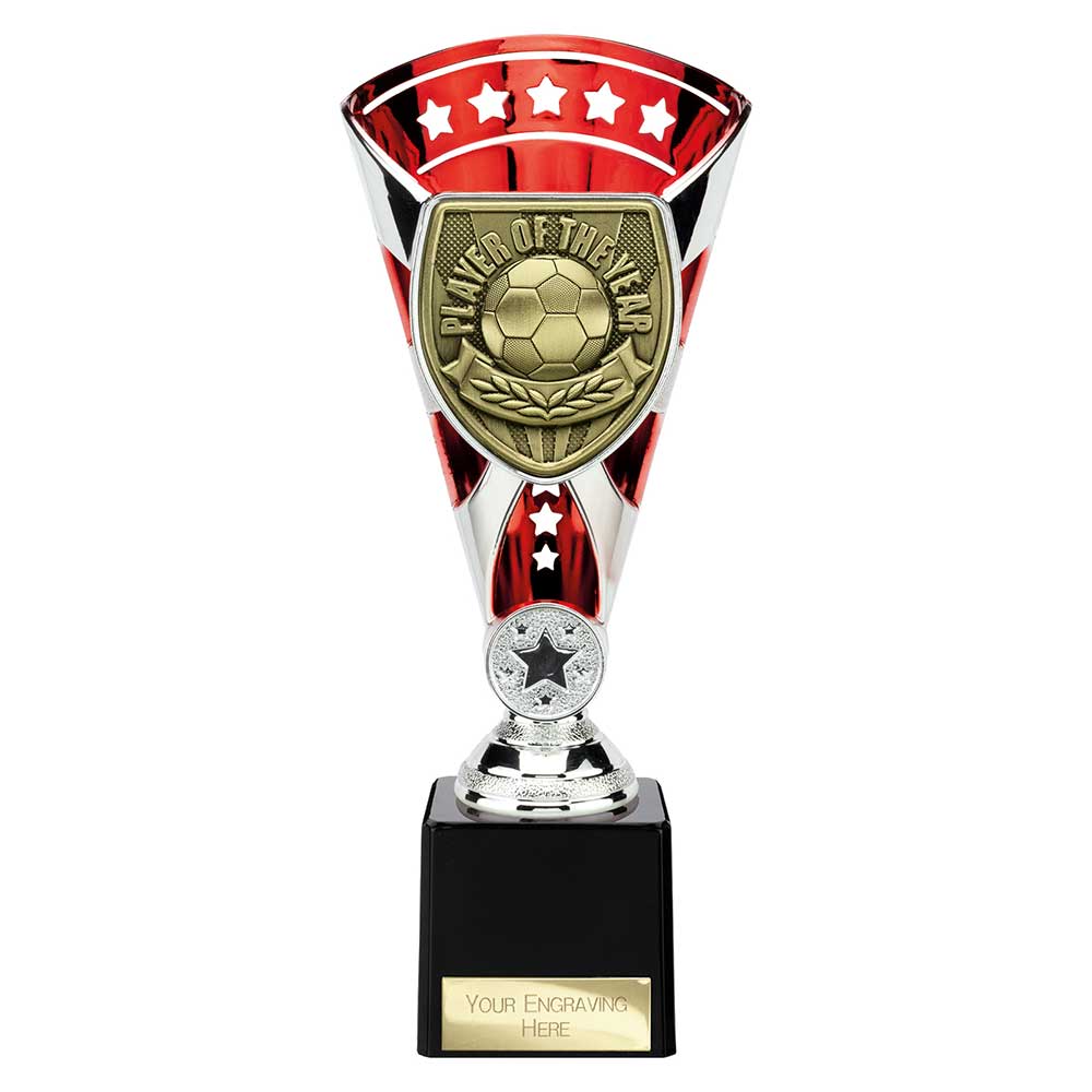 Cobra Star Trophy Cup Player of Year Red and Silver 1 Cobra Star Trophy Cup Player of Year Red and Silver