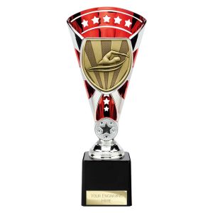 Cobra Star Trophy Cup Swimming Red and Silver