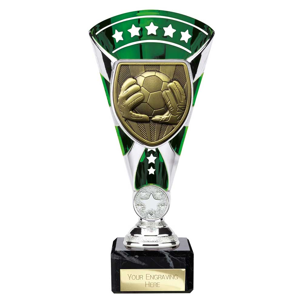 Cobra Star Trophy Cup Football Goal Keeper Green and Silver 2 Cobra Star Trophy Cup Football Goal Keeper Green and Silver - Image 2