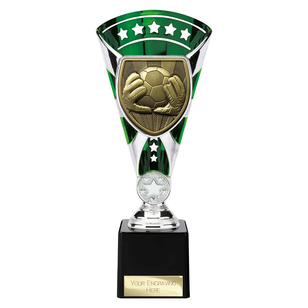 Cobra Star Trophy Cup Football Goal Keeper Green and Silver 1 Cobra Star Trophy Cup Football Goal Keeper Green and Silver