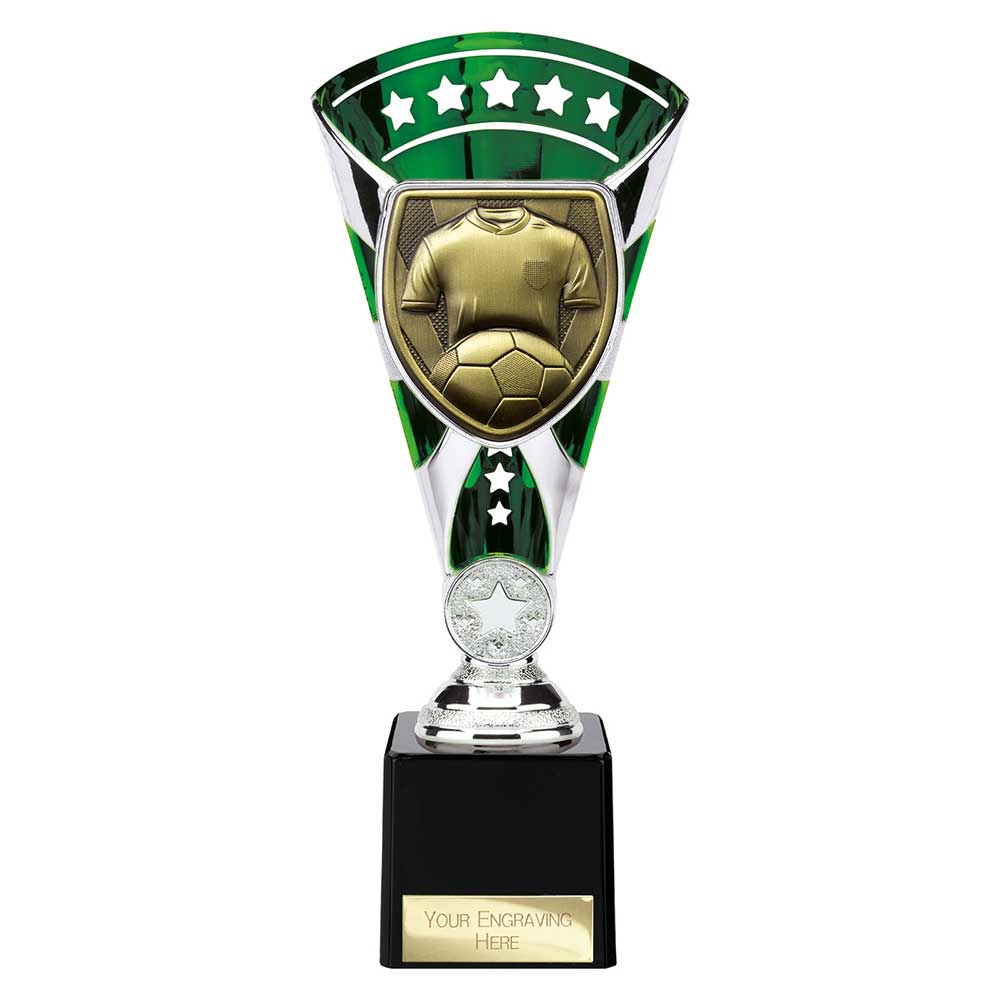 Cobra Star Trophy Cup Football Shirt and Ball Green and Silver 1 Cobra Star Trophy Cup Football Shirt and Ball Green and Silver