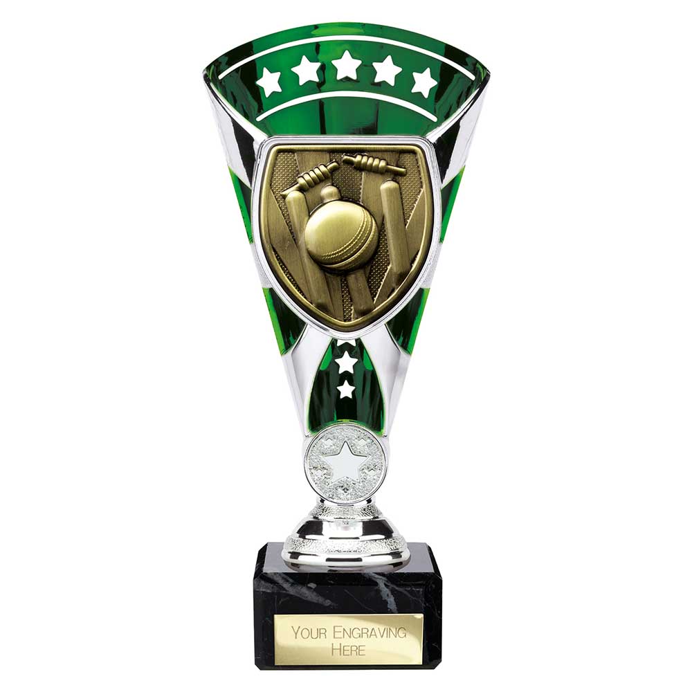 Cobra Star Trophy Cup Cricket Green and Silver 2 Cobra Star Trophy Cup Cricket Green and Silver - Image 2