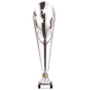 Legendary Laser Cut Metal Trophy Cup Silver