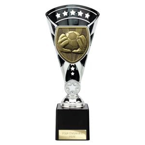Cobra Star Trophy Cup Football Goal Keeper Silver and Black