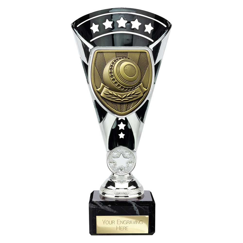 Cobra Star Trophy Cup Lawn Bowls Silver and Black 2 Cobra Star Trophy Cup Lawn Bowls Silver and Black - Image 2