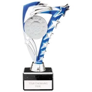 Frenzy Multi Award Trophy Silver and Blue