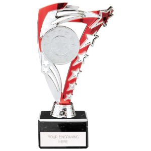 Frenzy Multi Award Trophy Silver and Red