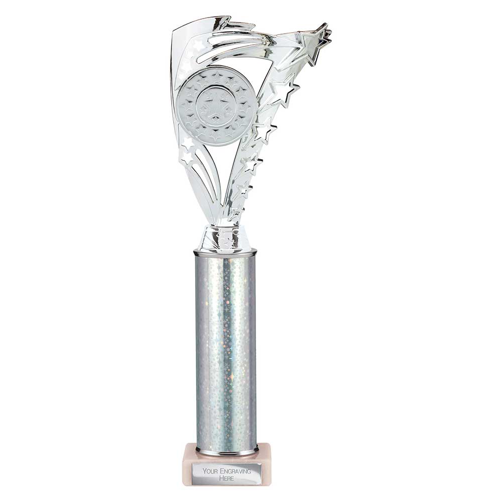 Frenzy Multi Award Tube Trophy Silver 2 Frenzy Multi Award Tube Trophy Silver - Image 2
