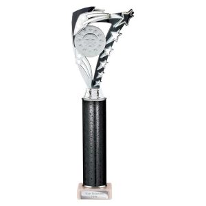 Frenzy Multi Award Tube Trophy Silver and Black