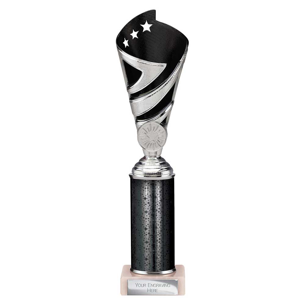 Hurricane Multi Award Tube Trophy Silver and Black 4 Hurricane Multi Award Tube Trophy Silver and Black - Image 4