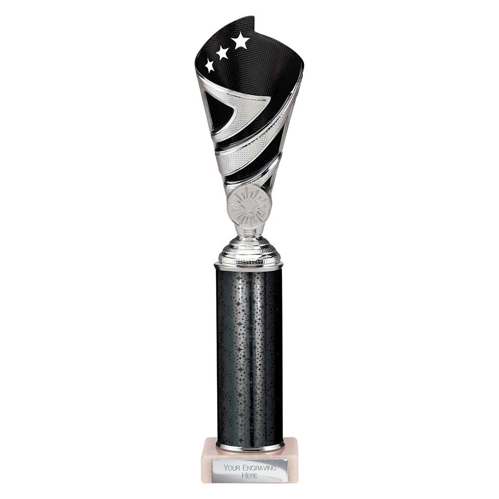 Hurricane Multi Award Tube Trophy Silver and Black 5 Hurricane Multi Award Tube Trophy Silver and Black - Image 5