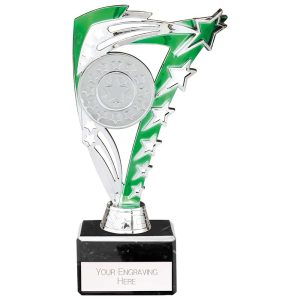 Frenzy Multi Award Trophy Green and Silver
