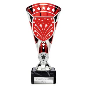 Cobra Star Multi Award Trophy Silver and Red