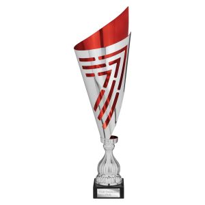 Arrow Laser Trophy Cup Silver and Red