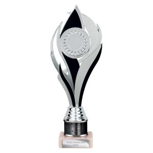 Volcano Multi Award Tube Trophy Black and Silver
