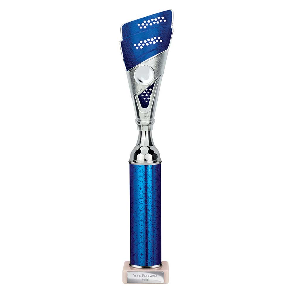 Predator Multi Award Tube Trophy Silver and Blue 7 Predator Multi Award Tube Trophy Silver and Blue - Image 7