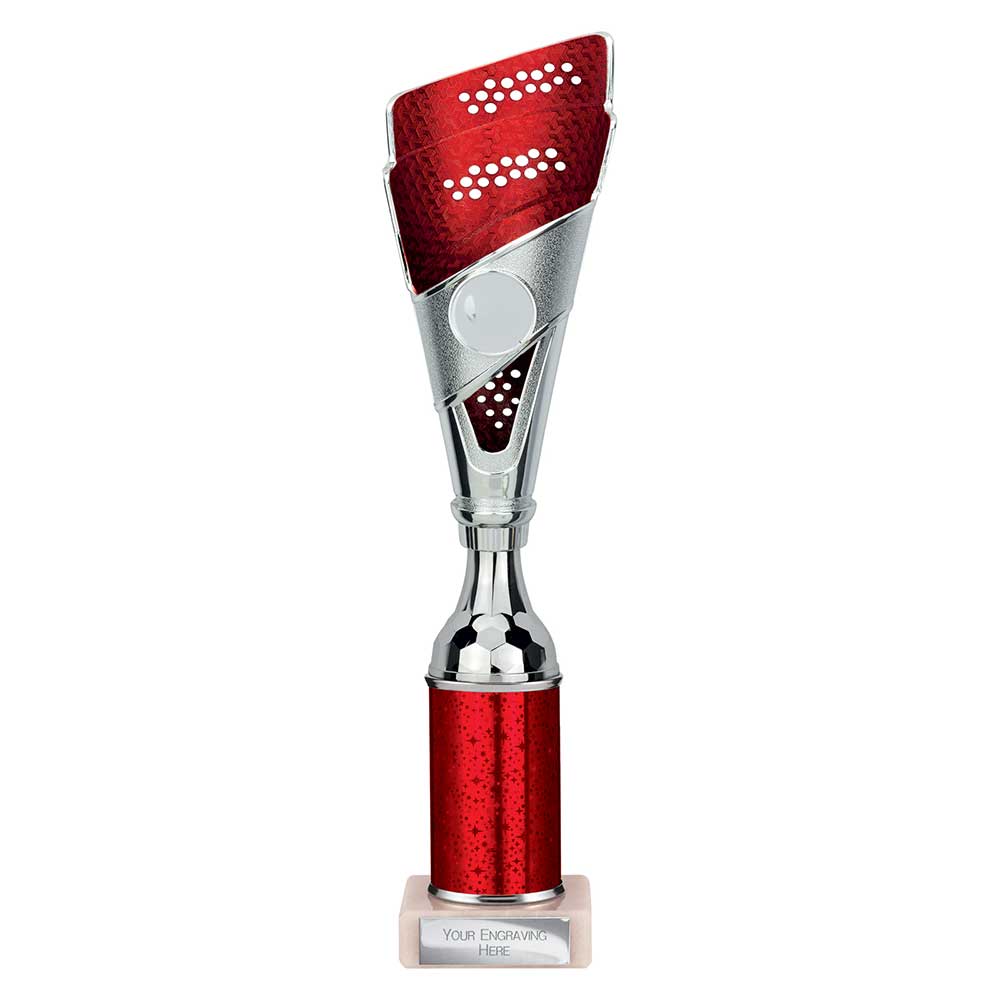 Predator Multi Award Tube Trophy Red and Silver 4 Predator Multi Award Tube Trophy Red and Silver - Image 4