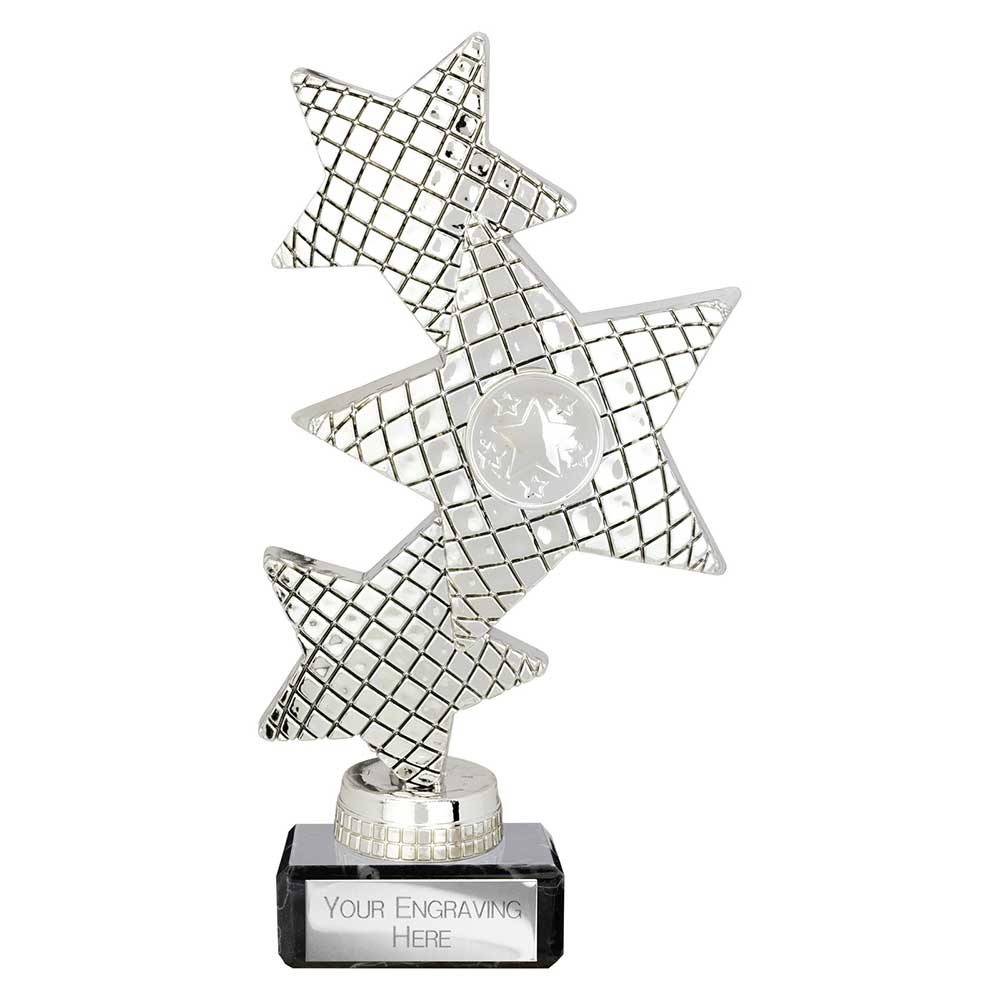 Trinity Star Multi Award Plastic Trophy Silver 2 Trinity Star Multi Award Plastic Trophy Silver - Image 2