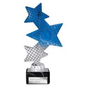 Trinity Star Multi Award Plastic Trophy Silver and Blue