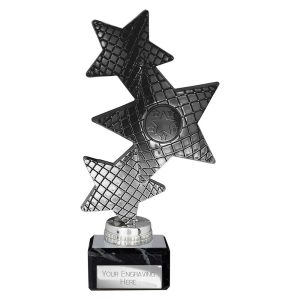 Trinity Star Multi Award Plastic Trophy Black and Silver