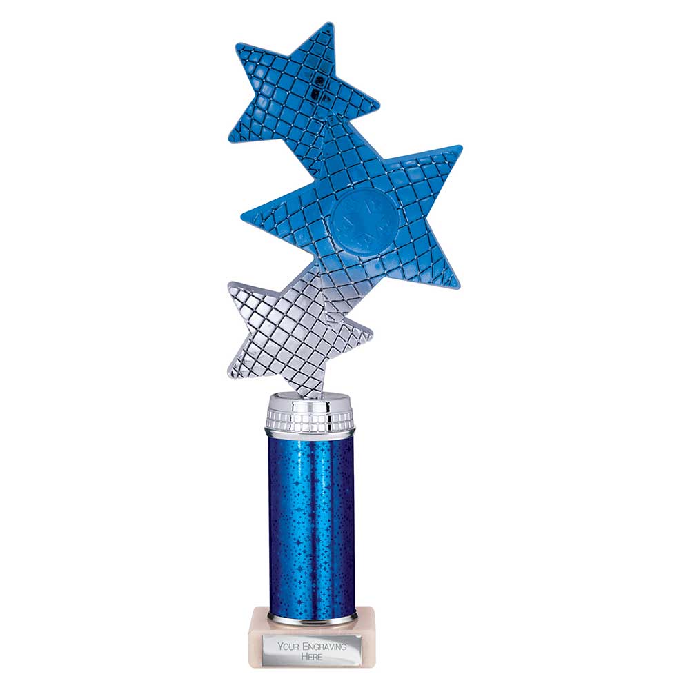 Trinity Star Multi Award Tube Trophy Blue and Silver 5 Trinity Star Multi Award Tube Trophy Blue and Silver - Image 5