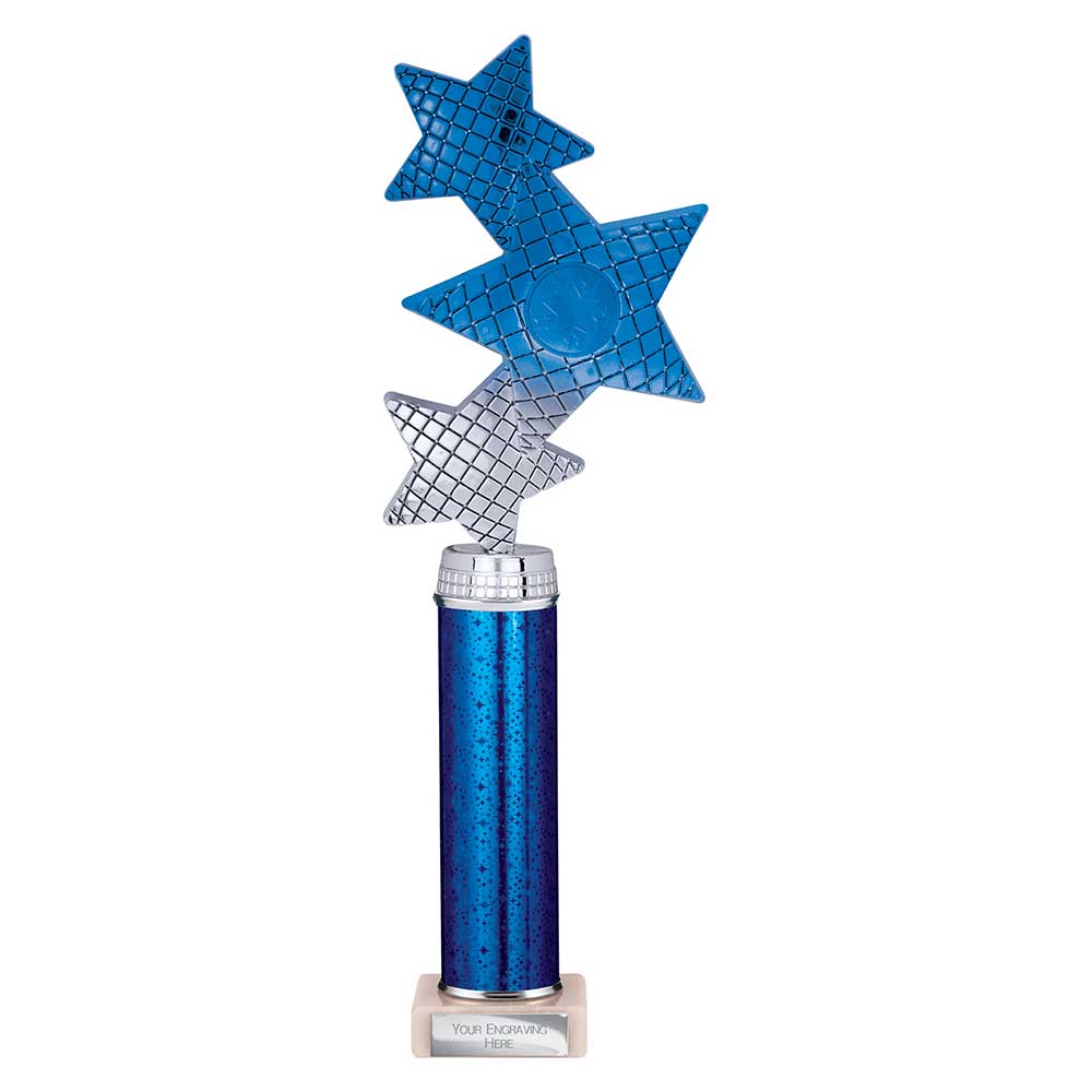 Trinity Star Multi Award Tube Trophy Blue and Silver 7 Trinity Star Multi Award Tube Trophy Blue and Silver - Image 7