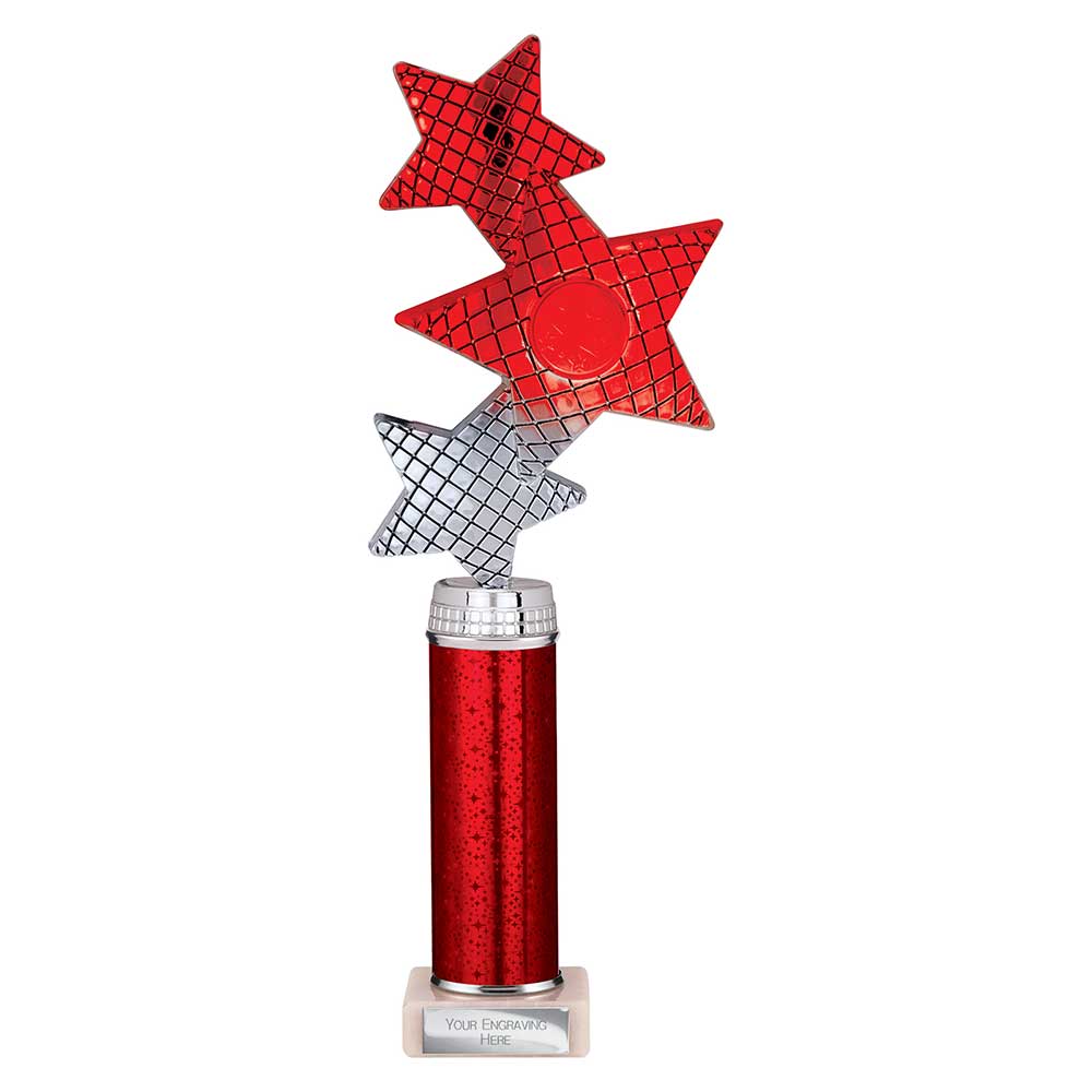 Trinity Star Multi Award Tube Trophy Red and Silver 6 Trinity Star Multi Award Tube Trophy Red and Silver - Image 6