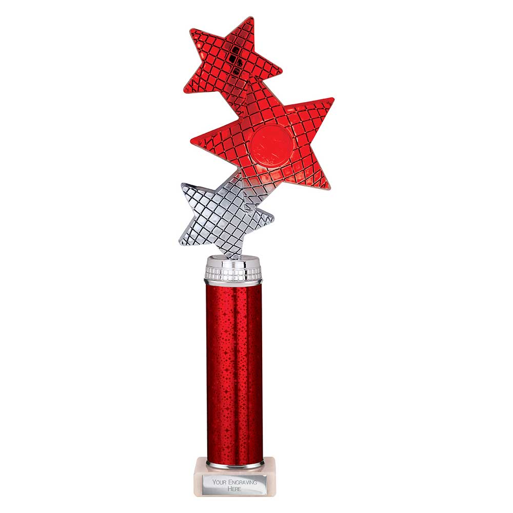 Trinity Star Multi Award Tube Trophy Red and Silver 7 Trinity Star Multi Award Tube Trophy Red and Silver - Image 7