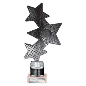 Trinity Star Multi Award Tube Trophy Black and Silver