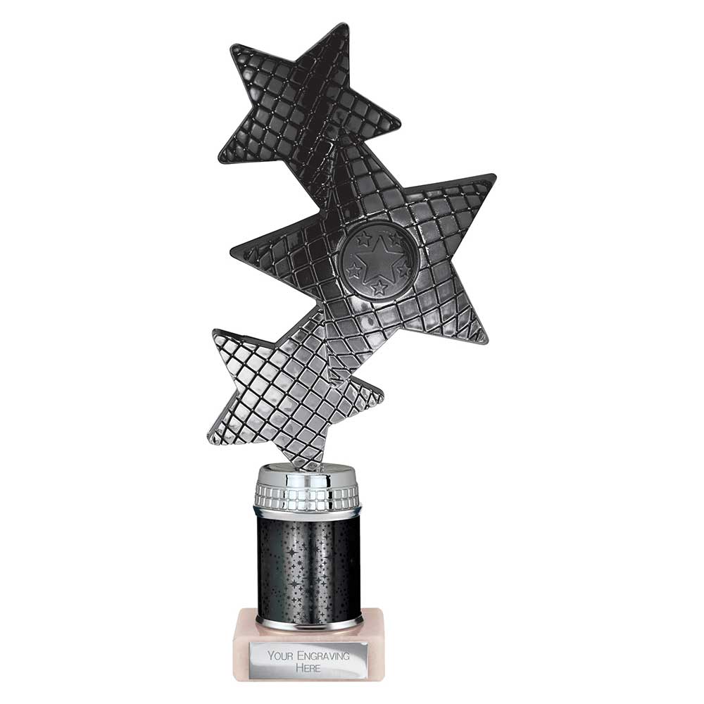 Trinity Star Multi Award Tube Trophy Black and Silver 3 Trinity Star Multi Award Tube Trophy Black and Silver - Image 3