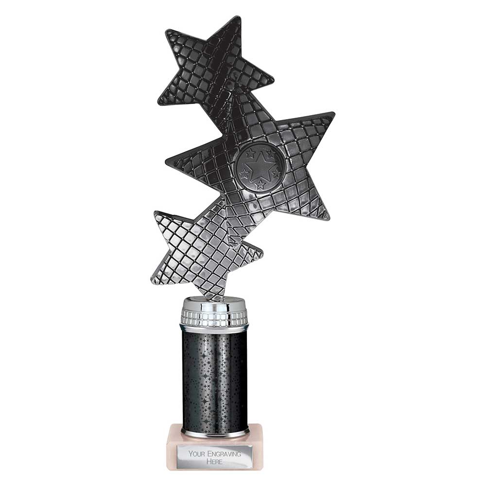 Trinity Star Multi Award Tube Trophy Black and Silver 4 Trinity Star Multi Award Tube Trophy Black and Silver - Image 4