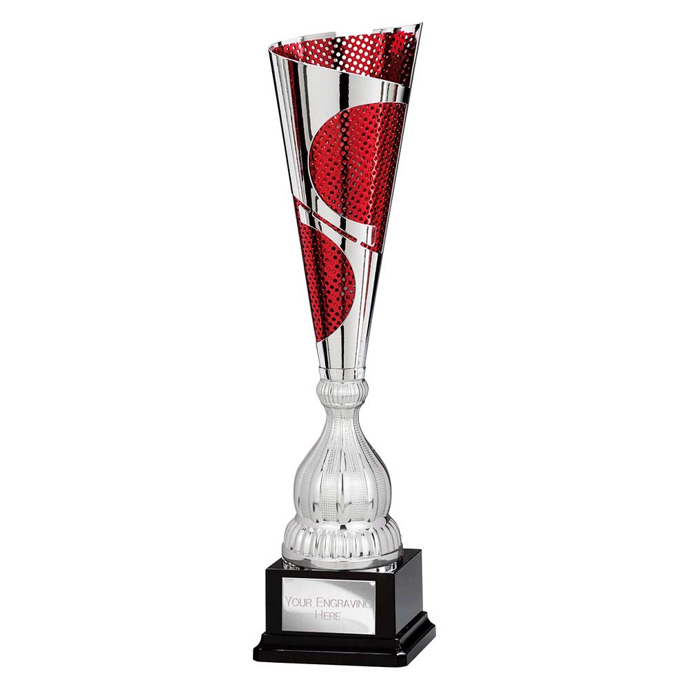 Quest Laser Cut Trophy Cup Silver and Red 5 Quest Laser Cut Trophy Cup Silver and Red - Image 5
