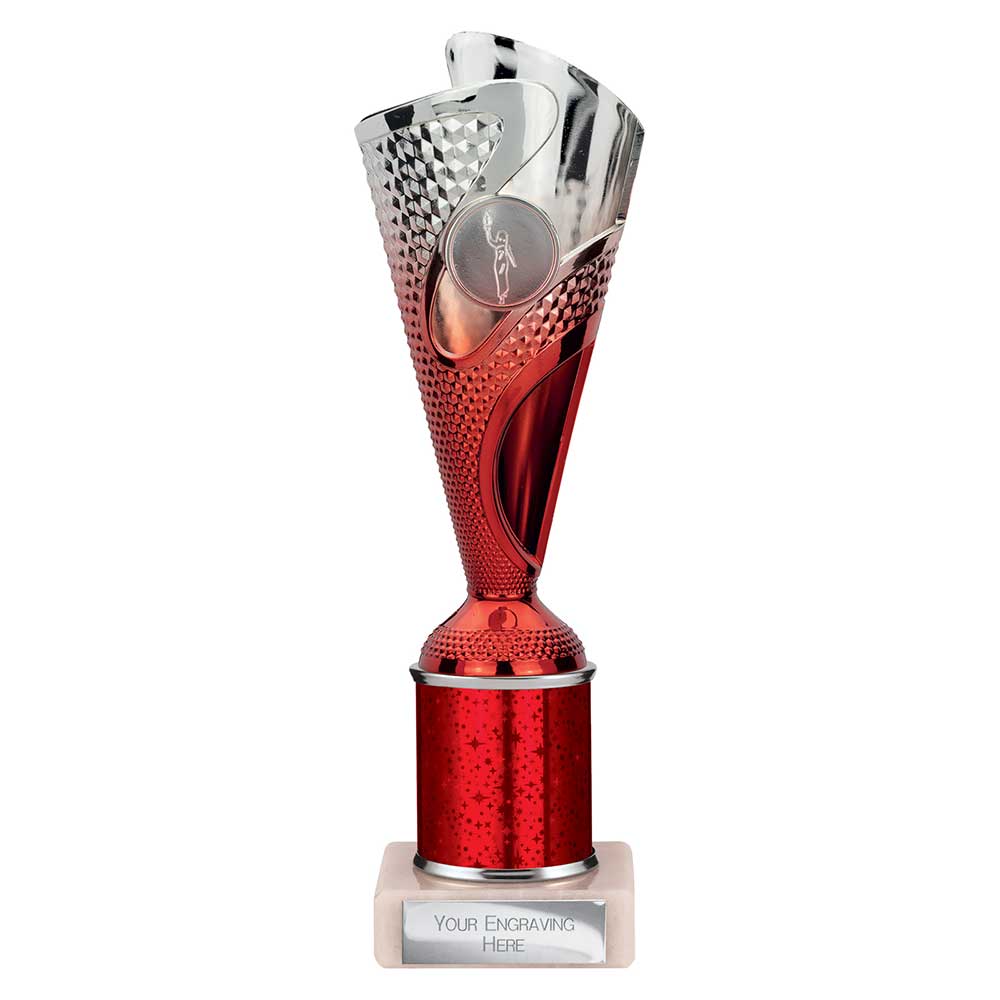 Rodeo Multi Award Tube Trophy Red and Silver 3 Rodeo Multi Award Tube Trophy Red and Silver - Image 3