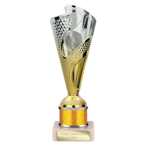 Rodeo Multi Award Tube Trophy Gold and Silver