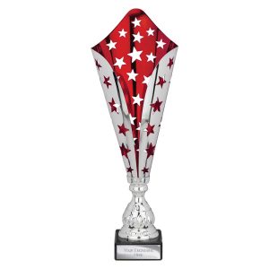Galaxy Laser Trophy Silver and Red