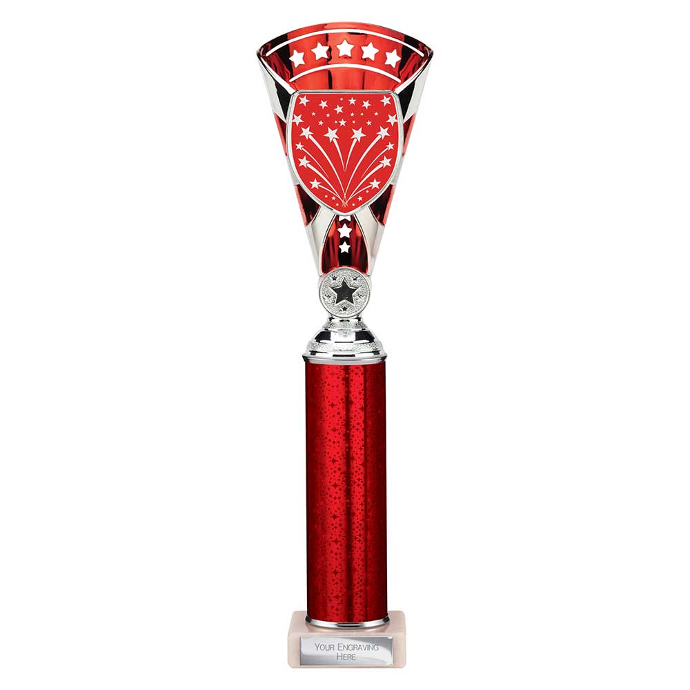 Cobra Star Trophy Cup Multi Award Tube Trophy Red and Silver 7 Cobra Star Trophy Cup Multi Award Tube Trophy Red and Silver - Image 7