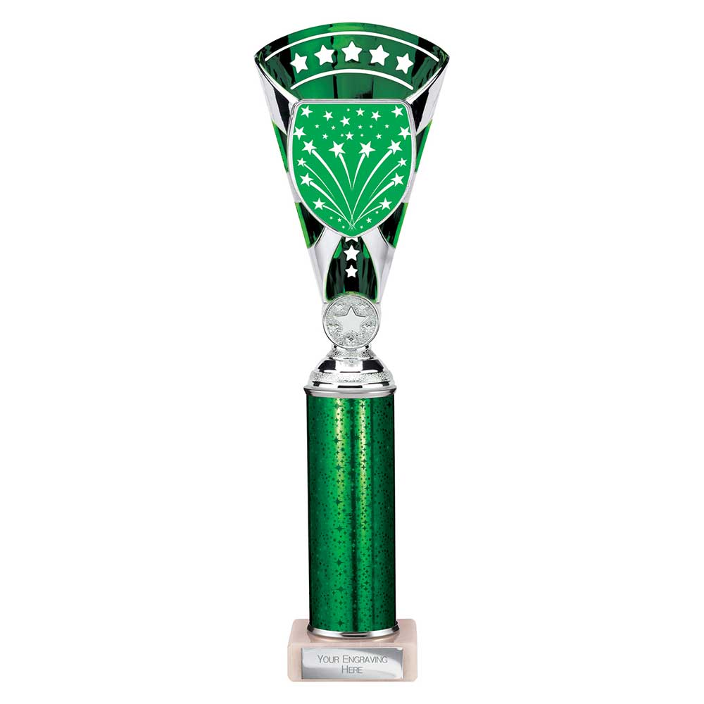 Cobra Star Trophy Cup Multi Award Tube Trophy Green and Silver 6 Cobra Star Trophy Cup Multi Award Tube Trophy Green and Silver - Image 6