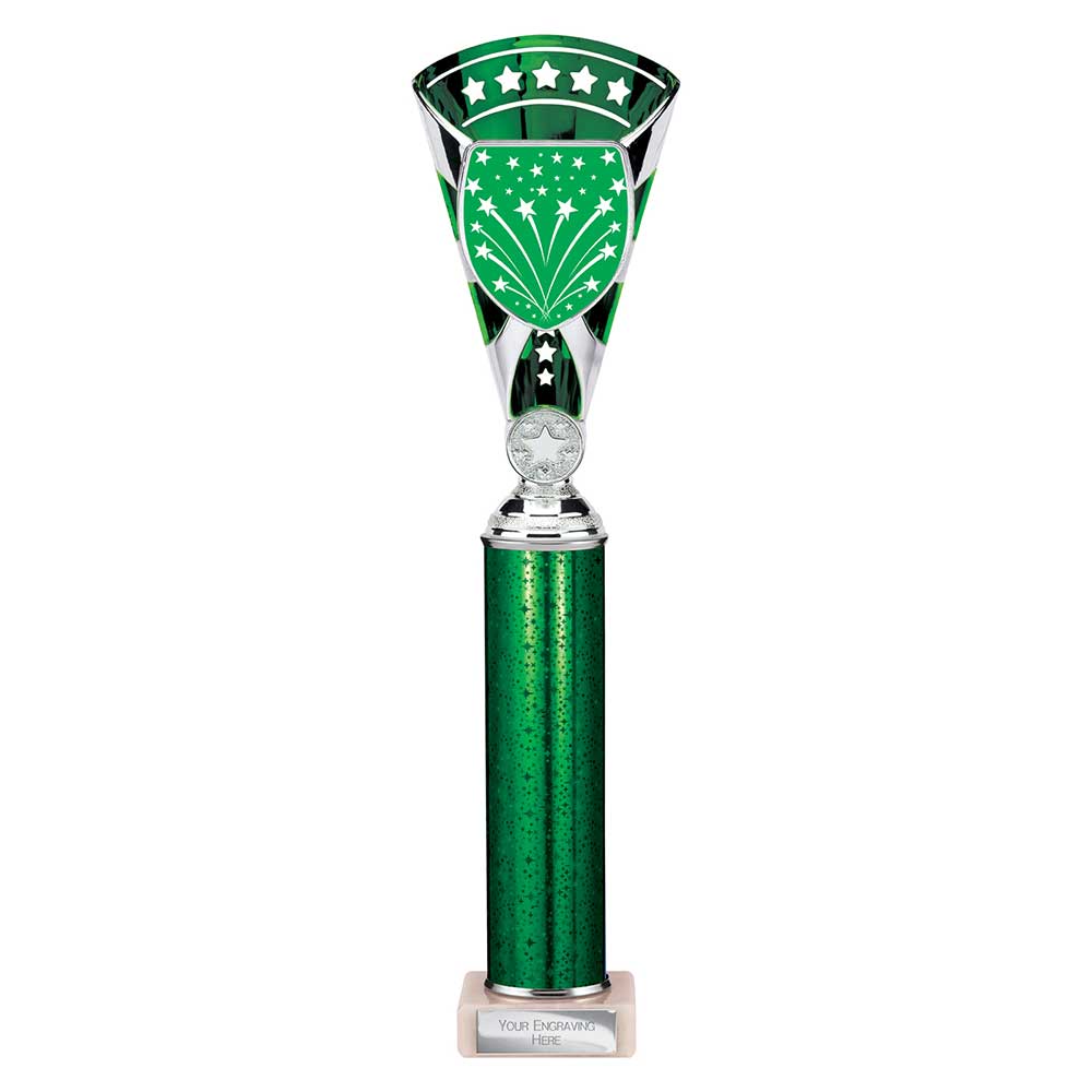 Cobra Star Trophy Cup Multi Award Tube Trophy Green and Silver 8 Cobra Star Trophy Cup Multi Award Tube Trophy Green and Silver - Image 8