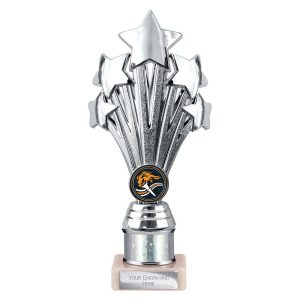 5 Star Multi Award Tube Trophy Silver