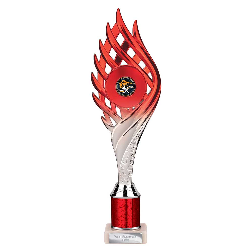 Wildfire Multi Award Tube Trophy Red and Silver 3 Wildfire Multi Award Tube Trophy Red and Silver - Image 3