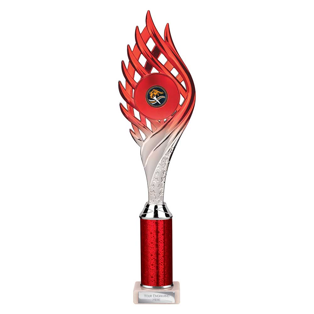 Wildfire Multi Award Tube Trophy Red and Silver 5 Wildfire Multi Award Tube Trophy Red and Silver - Image 5