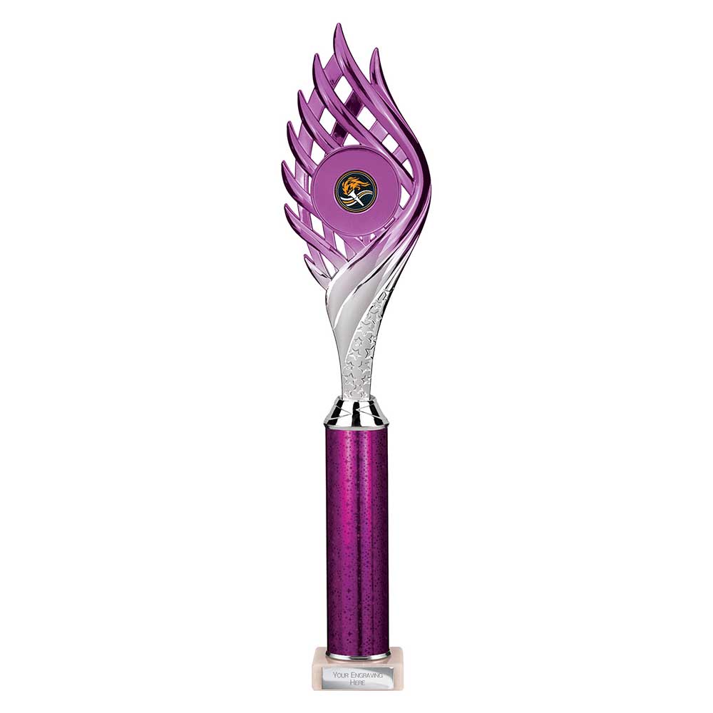 Wildfire Multi Award Tube Trophy Purple and Silver 8 Wildfire Multi Award Tube Trophy Purple and Silver - Image 8