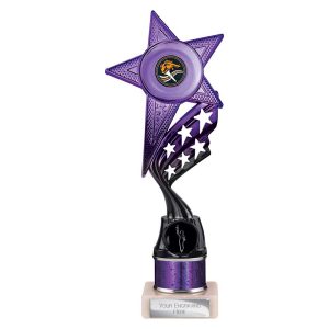 Innov8 Multi Award Tube Trophy Purple and Black