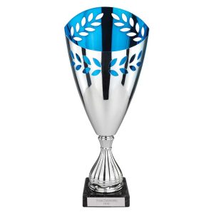 Maximus Laser Trophy Cup Silver and Blue